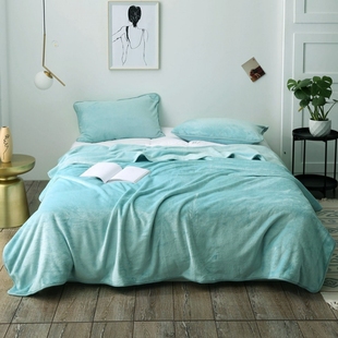 海门叠石桥家纺2026纯色加厚法莱绒毛毯珊瑚绒毯子多规格盖毯