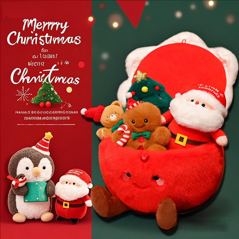 圣诞老人企鹅挂件玩偶平安夜