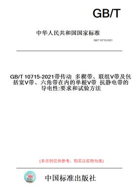 【纸版图书】GB/T10715-2021带传动多楔带、联组V带及包括宽V带、六角带在内的单根V带抗静电带的导电性:要求和试验方法