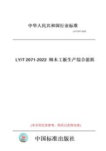 图书 T2071 纸版 2022细木工板生产综合能耗