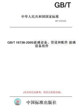 【纸版图书】GB/T19738-2005玻璃设备、管道和配件玻璃设备组件