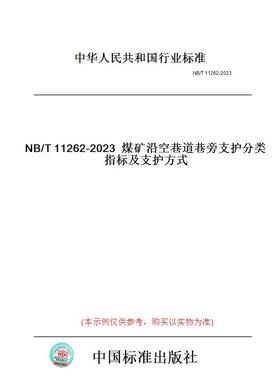 【纸版图书】NB/T11262-2023煤矿沿空巷道巷旁支护分类指标及支护方式