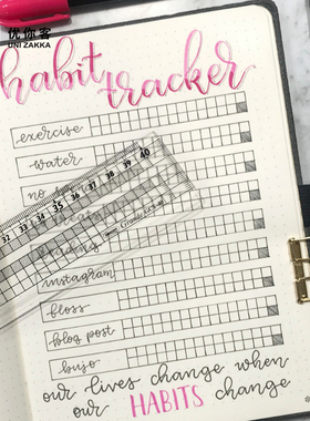 UNIZAKKA 日本设计师专用直尺直线标尺切割尺带U型槽不锈钢护板方格尺透明格子直尺 ORIONS出