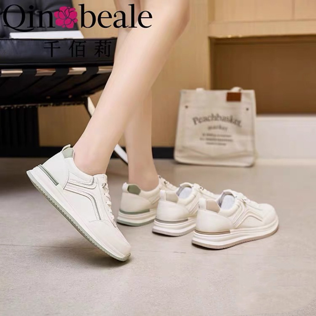 千佰莉夏秋德训鞋女鞋2024新款小白鞋复古百搭阿甘鞋休闲运动板鞋
