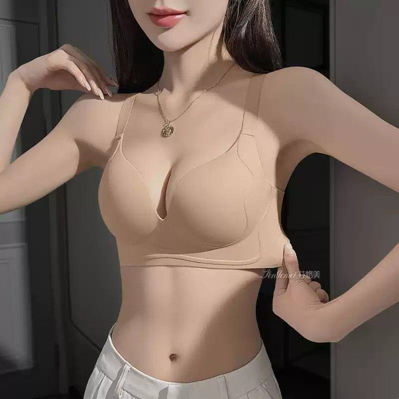提拉内衣女大胸显小无痕薄款全罩杯收副乳上托防下垂大码聚拢文胸图片