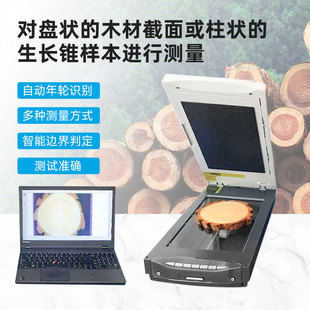 树木年轮分析仪系统植物生长年树龄检测仪木材树盘面积测试仪