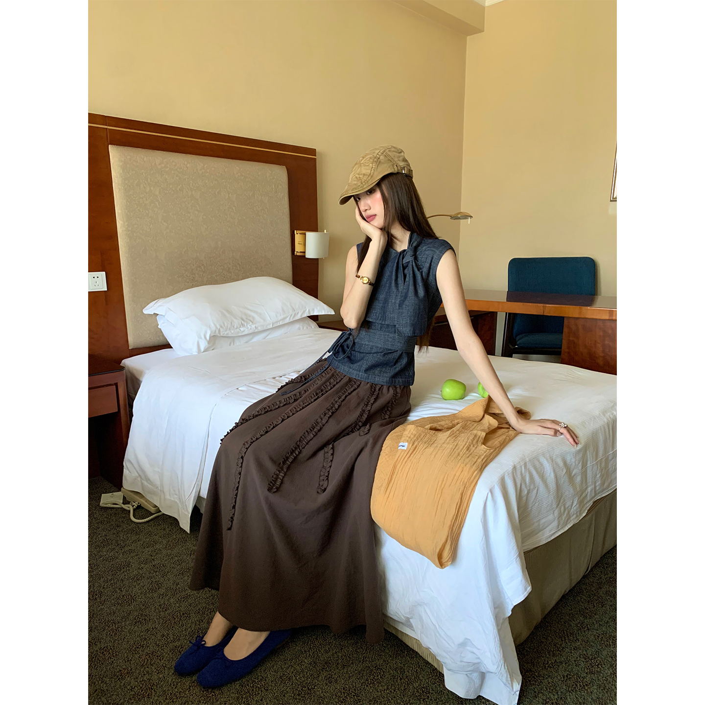 松未韵一不规则设计感流苏半裙