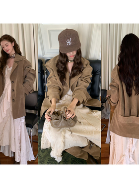 soolrok 松未韵一 柏林松塔  中古私服(后背 highlights)麂皮外套