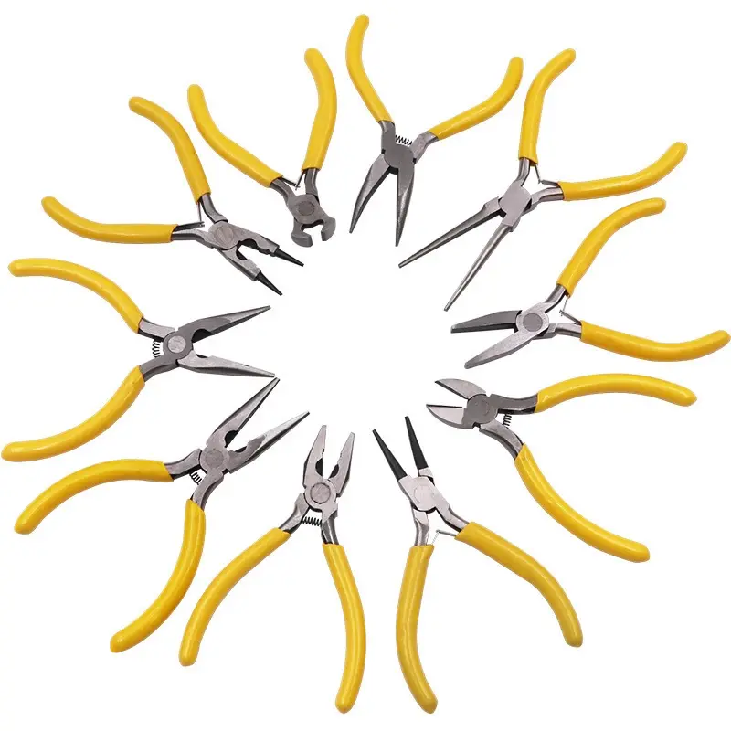 小钳子5寸钳尖嘴钳顶切钳多功能平口钳圆嘴钳d穿珠饰品手工钳针拔