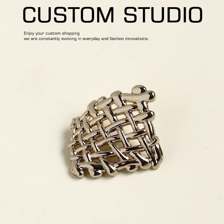 编织 小众金属纽扣异形不规则设计师辅料羊绒大衣外套镂空扣子