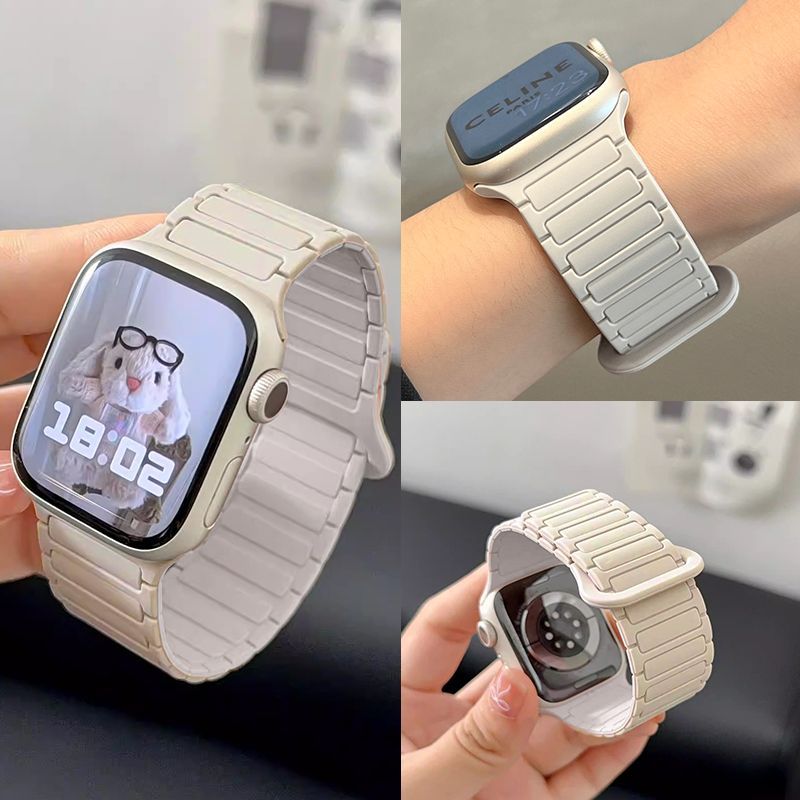 新款iwatch硅胶磁吸手表带