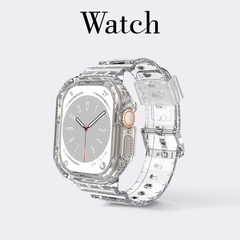 适用iwatch10苹果手表S10表带冰川保护套一体applewatchS9手表带S8保护壳s6硅胶s7腕带s5男女款ultra2运动
