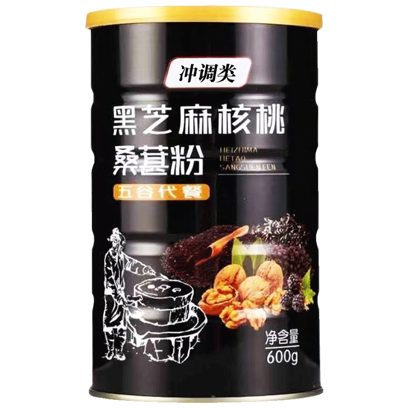 【600g*1罐】黑芝麻核桃桑葚粉粥
