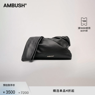 AMBUSH女士黑色精致个性 NEJIRI羊皮手拿包