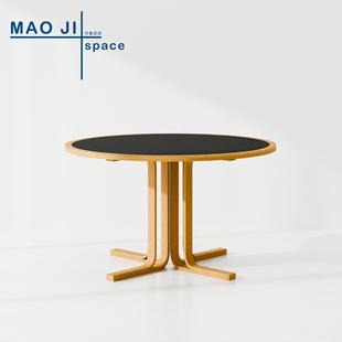 冇集空间 | 摩卡餐桌中古风创意榉木餐桌咖啡店民宿防火板圆桌