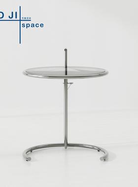 冇集空间 | 可调节边几不锈钢玻璃小圆茶几ClassiCon经典升降台