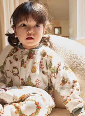 721星球 宝宝睡袋蓄热夹棉秋冬儿童长袖分腿睡袋保暖防踢被