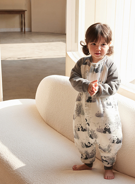 721星球恒温睡袋婴儿睡袋秋冬款分腿夹棉宝宝儿童保暖防踢被