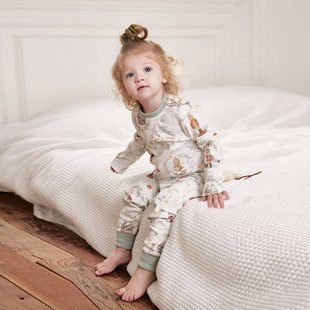 721星球儿童家居服套装男童女童暖姜棉小孩睡衣宝宝秋衣秋裤春秋