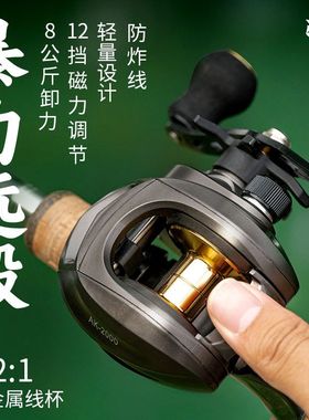 shing线轮鱼轮池刃AK路亚fi渔远投水滴轮防炸线渔轮渔具路亚轮