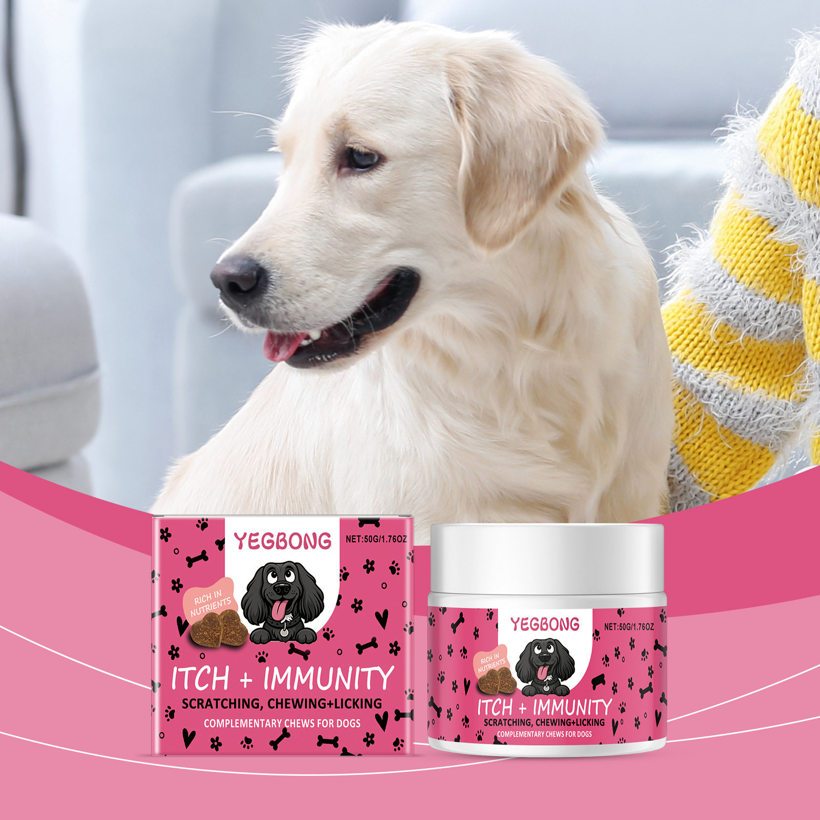 YEGBONG 狗狗补充咀嚼片 宠物狗狗桌椅腿抓挠行为健康营养片,宠物/宠物食品及用品,狗特色保健品,淘宝优惠券,粉丝福利购,淘宝优惠卷