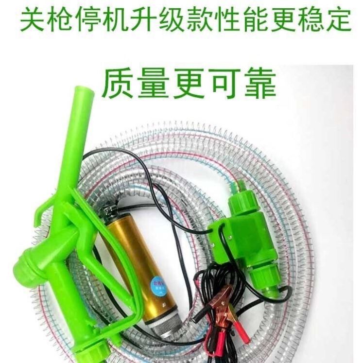自动关枪停机12v24伏小型电动抽油泵套装自吸抽柴油泵加油枪新款