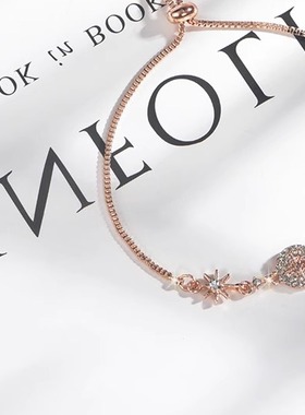 八芒星饰品女式镶钻手链