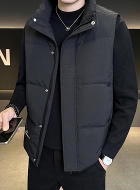 2025新款冬季男士羽绒马甲潮流时尚休闲高端男装加厚轻薄保暖外套