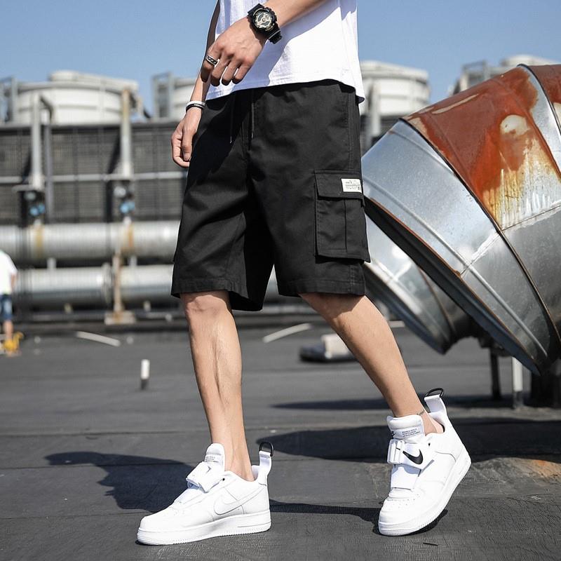 Men Black cargo Shorts Short Pants For Mens plus size summer