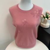 羊毛衫 针织上衣洋气妈妈打底衫 女100纯羊毛奶奶秋冬装 毛衣女短款