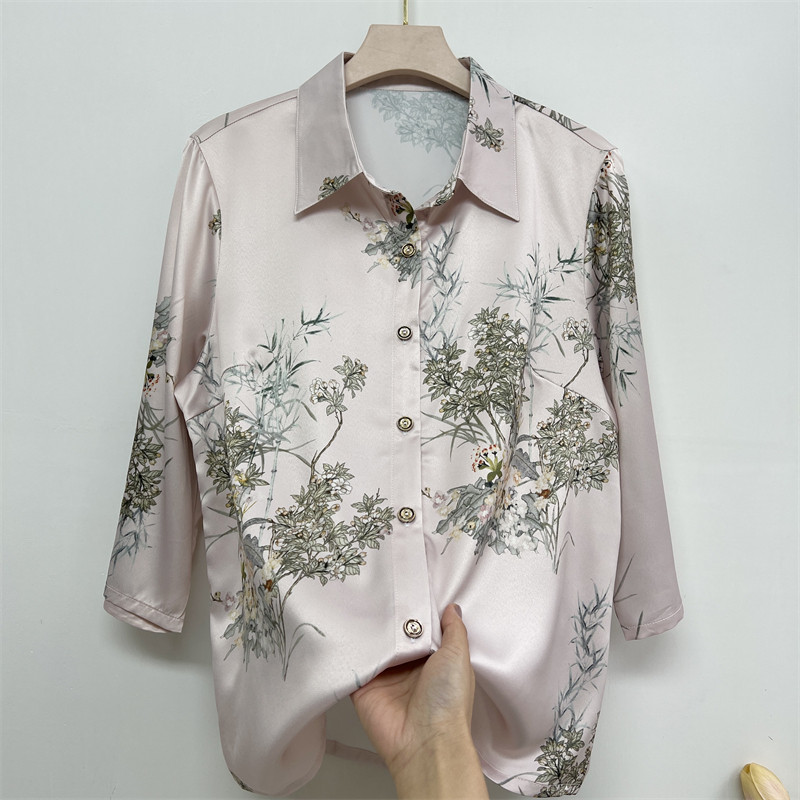 郭贵人奶奶夏装衬衫蚕丝衬衣服