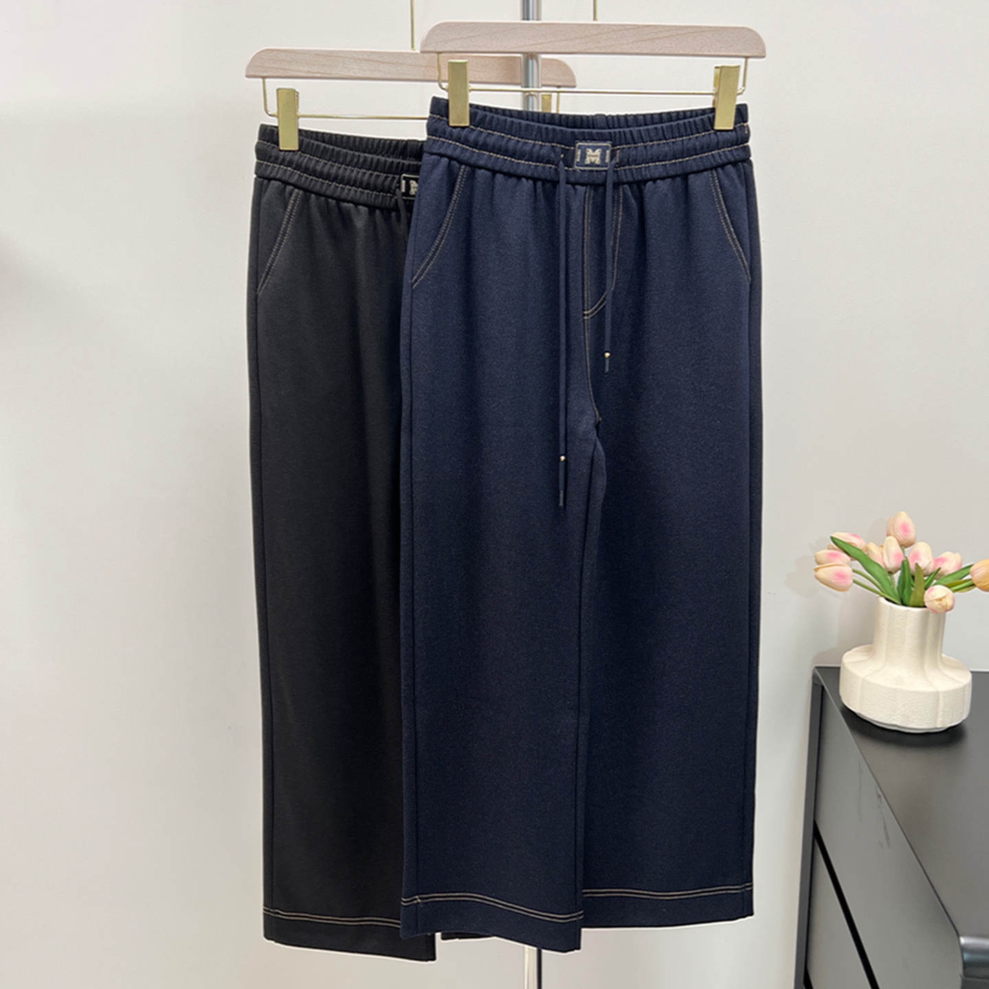 妈妈裤子秋冬款加绒加厚保暖裤