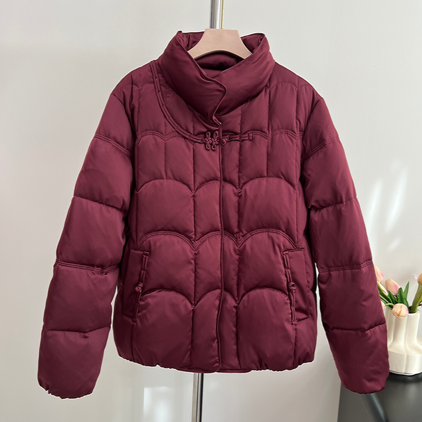时尚妈妈羽绒服外套女冬保暖上衣