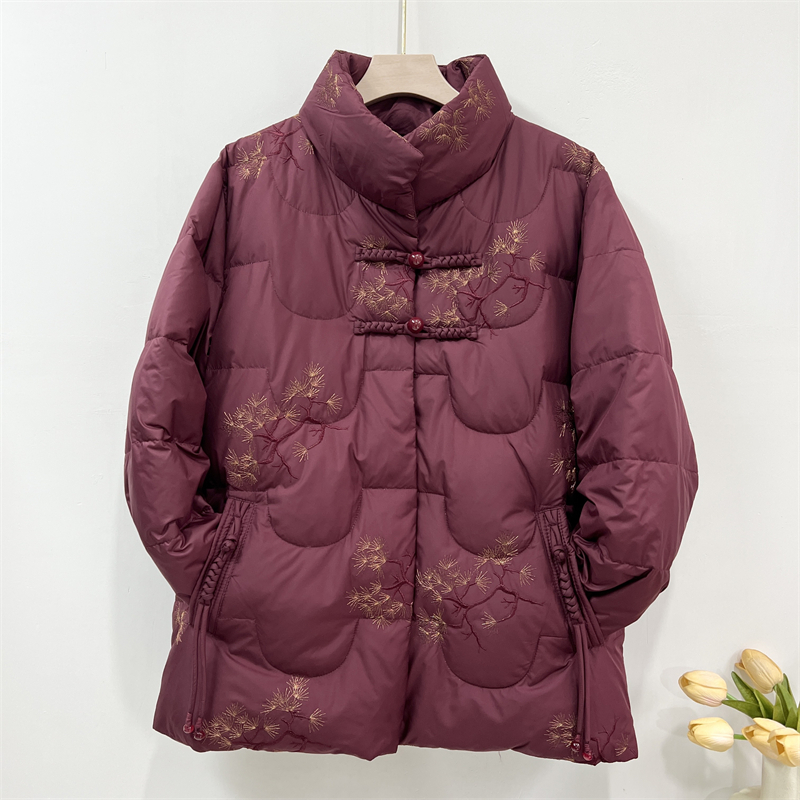 中老年人妈妈装秋冬羽绒服女洋气60岁70奶奶冬装加厚保暖外套太太