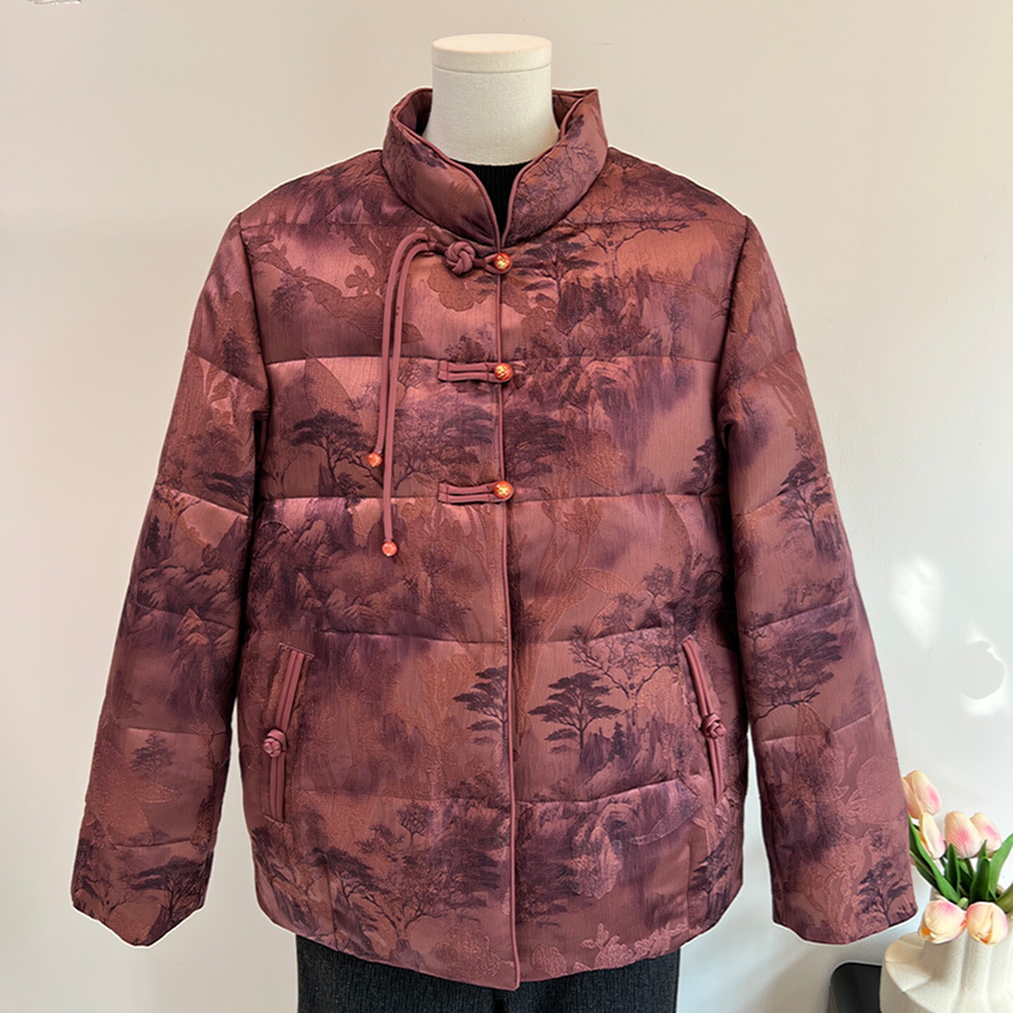 新中式妈妈冬装国风羽绒服外套
