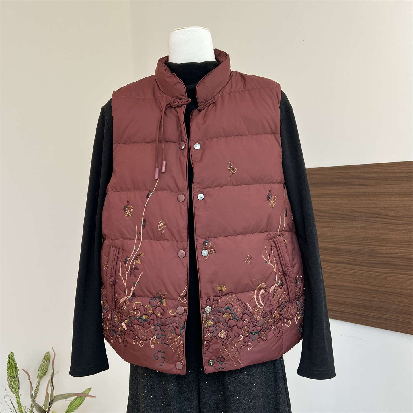 中老年人奶奶马甲羽绒服女冬装