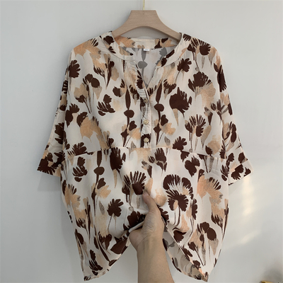 郭贵人妈妈夏季棉麻宽松短袖T恤