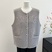 坎肩毛衣背心 春秋2025新款 中老年人针织马甲外套秋冬装 洋气妈妈装