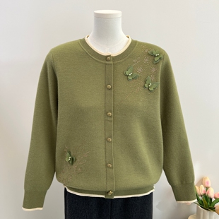 时尚妈妈冬装加绒加厚打底衫洋气一体绒毛衣女圆领秋冬保暖上衣服