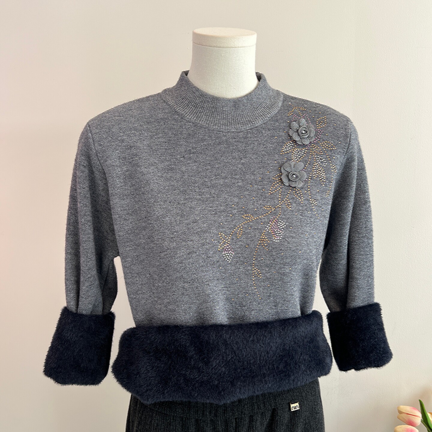 2025新款妈妈冬装加绒加厚打底衫上衣中老年女装半高领一体绒毛衣,女装/女士精品,中老年女装,淘宝优惠券,粉丝福利购,淘宝优惠卷