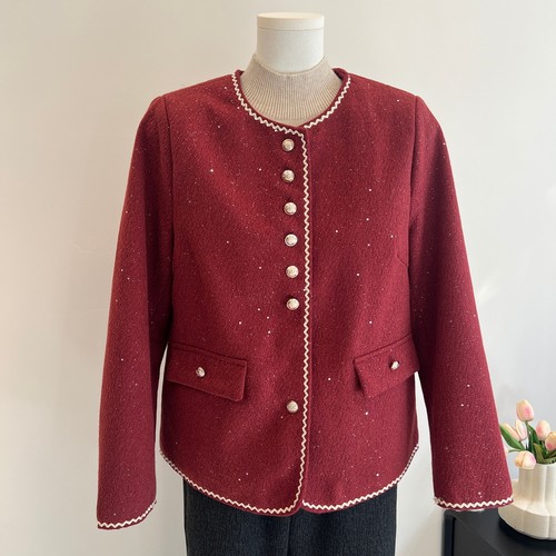 时尚妈妈秋装小香风针织上衣外套