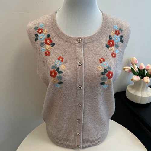 纯羊毛针织开衫奶奶装毛衣外套