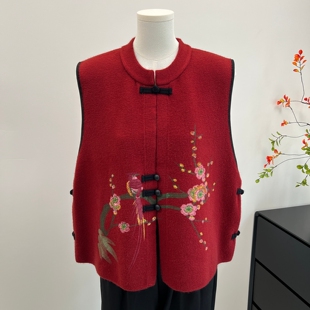 马甲妈妈宽松背心加厚老人外搭坎肩 开衫 奶奶秋装 马甲中老年女新款