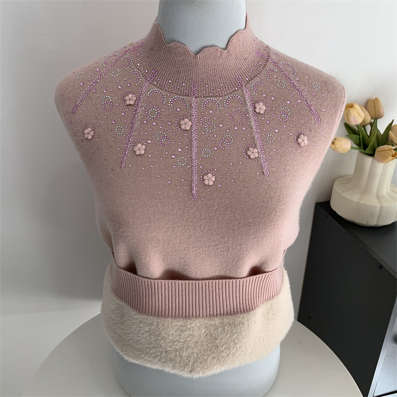 郭贵人妈妈冬装一体加绒加厚毛衣