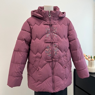 妈妈冬装外套保暖棉服2025新款中老年女加绒加厚棉衣奶奶老人衣服