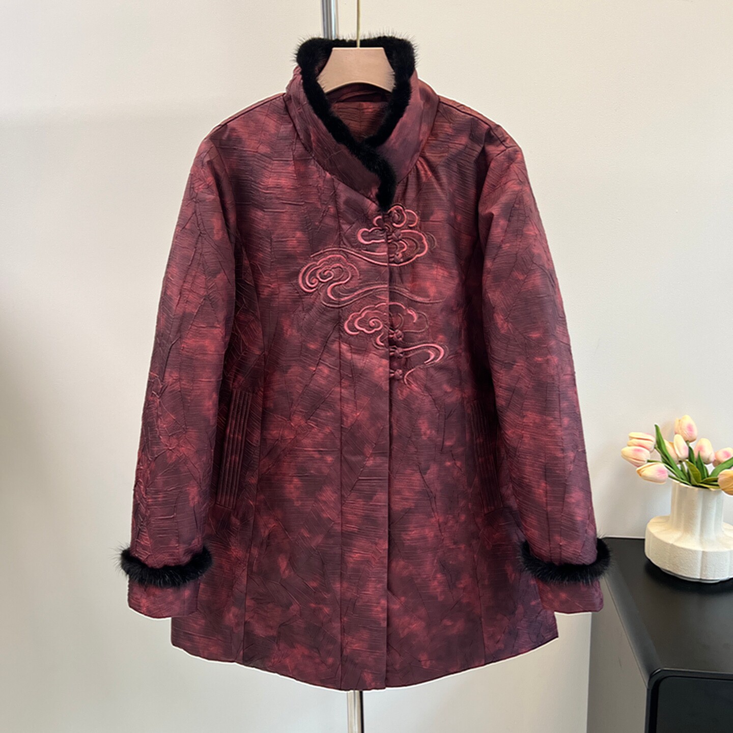 高品质妈妈冬装中长款羽绒服外套中老年女装奶奶秋冬鸭绒保暖外套