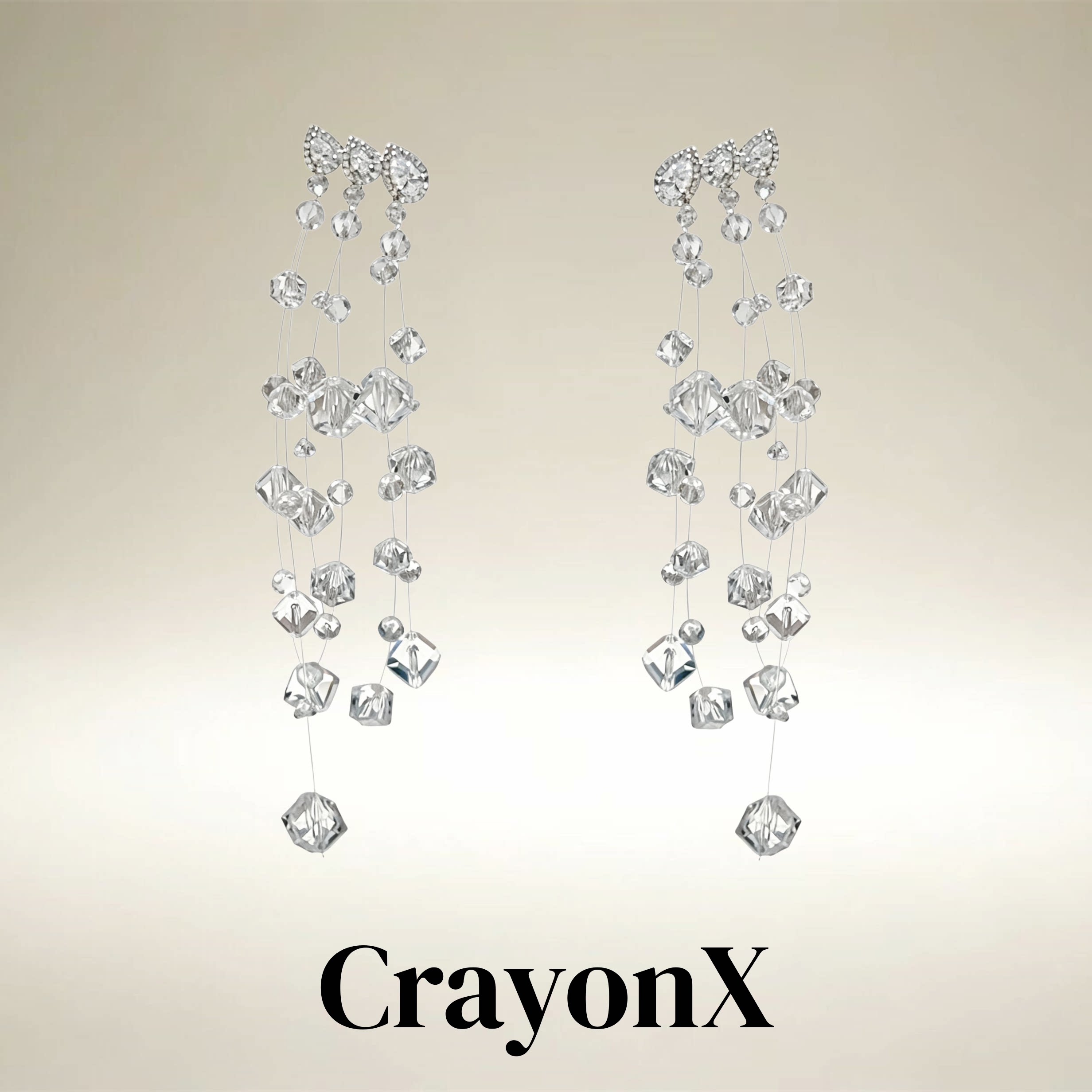 CrayonX碎碎冰流苏耳饰夏日度假