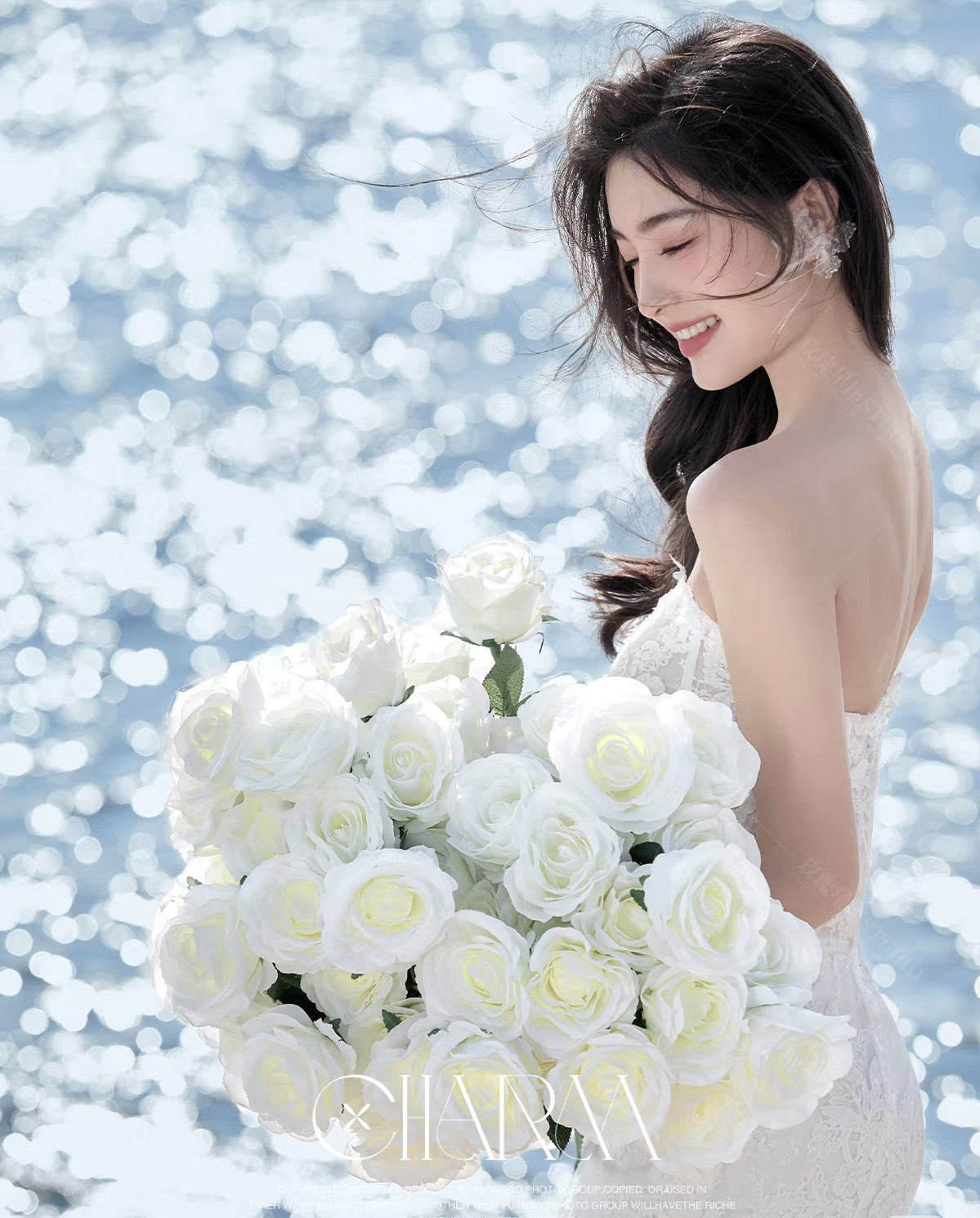海边草坪婚纱照拍摄道具仿真花装仿真花