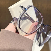 星空闪粉眼镜女近视可配有度数散光变色方圆脸素颜神器时尚 眼睛框