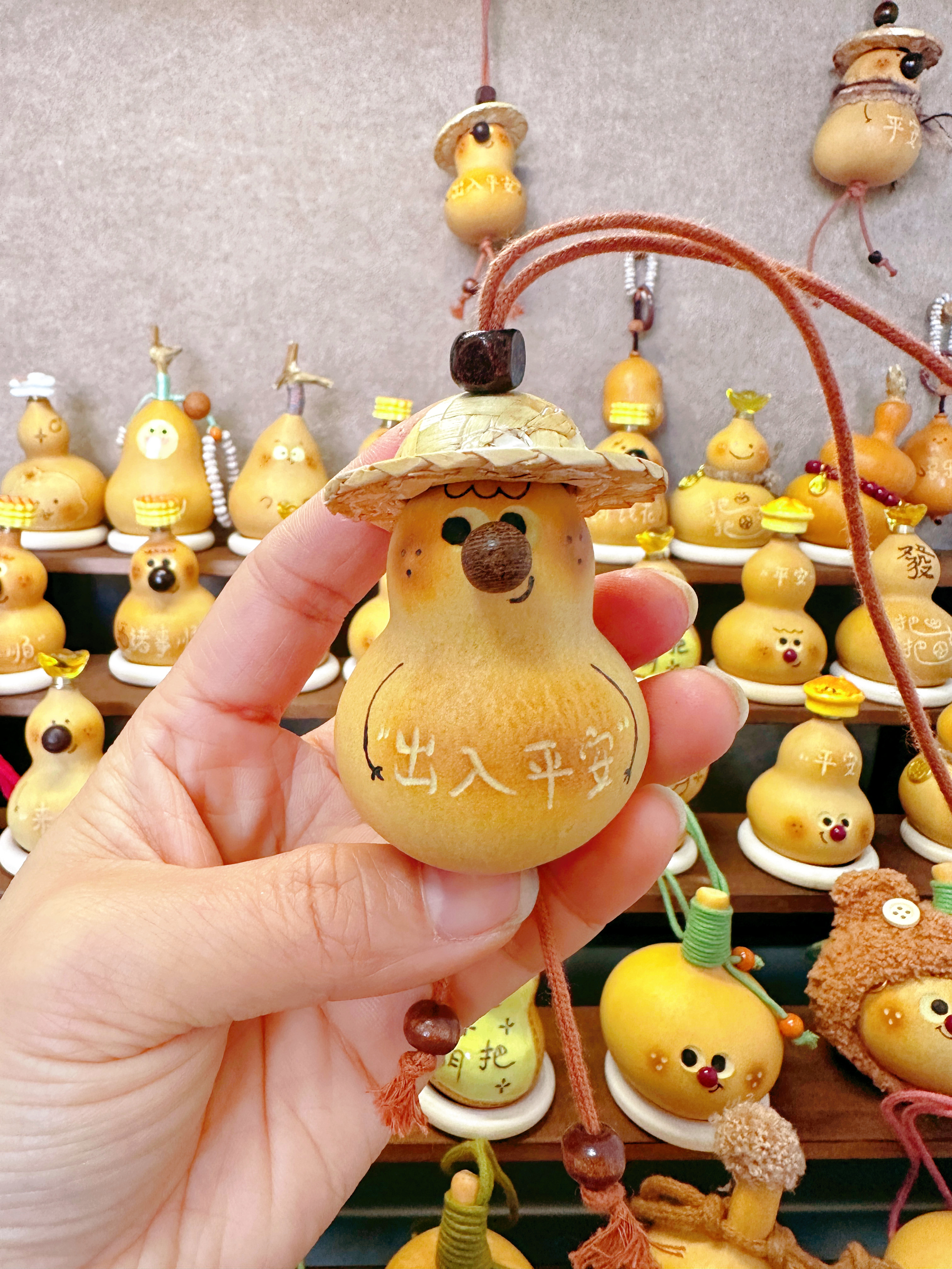 天然文玩葫芦挂件玄学平安旺财吉祥福禄创意可爱解压车挂包挂